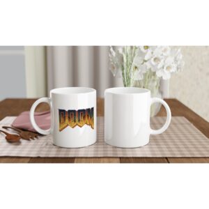 DOOM Game White 11oz Ceramic Mug