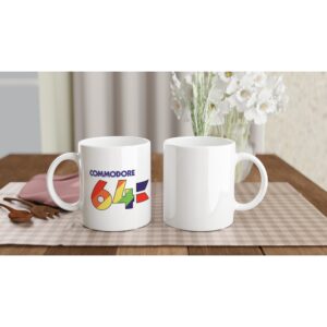 Commodore 64 Rainbow White 11oz Ceramic Mug