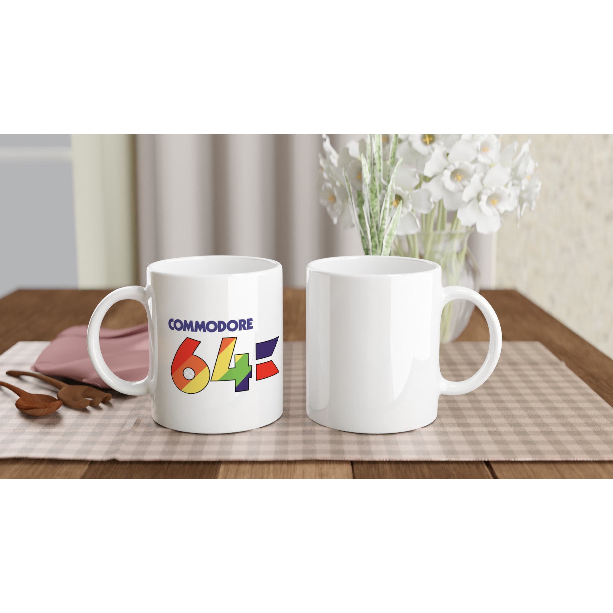 Commodore 64 Rainbow White 11oz Ceramic Mug